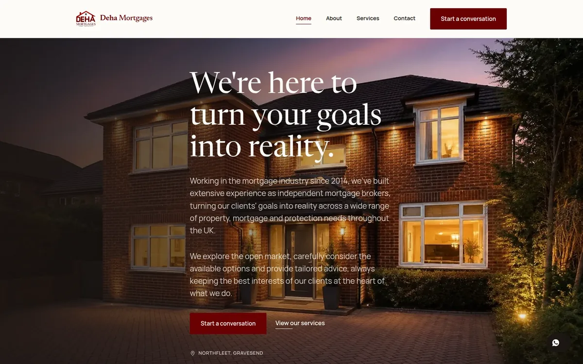 Deha Mortgages homepage