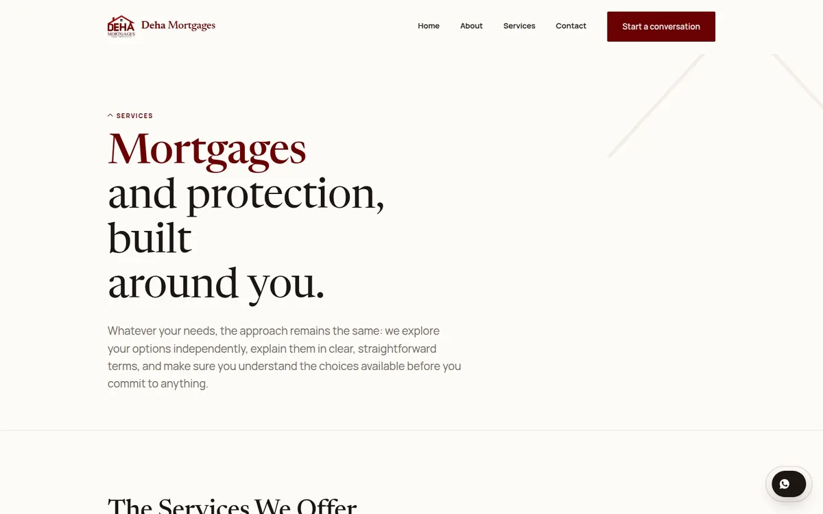 Deha Mortgages services page